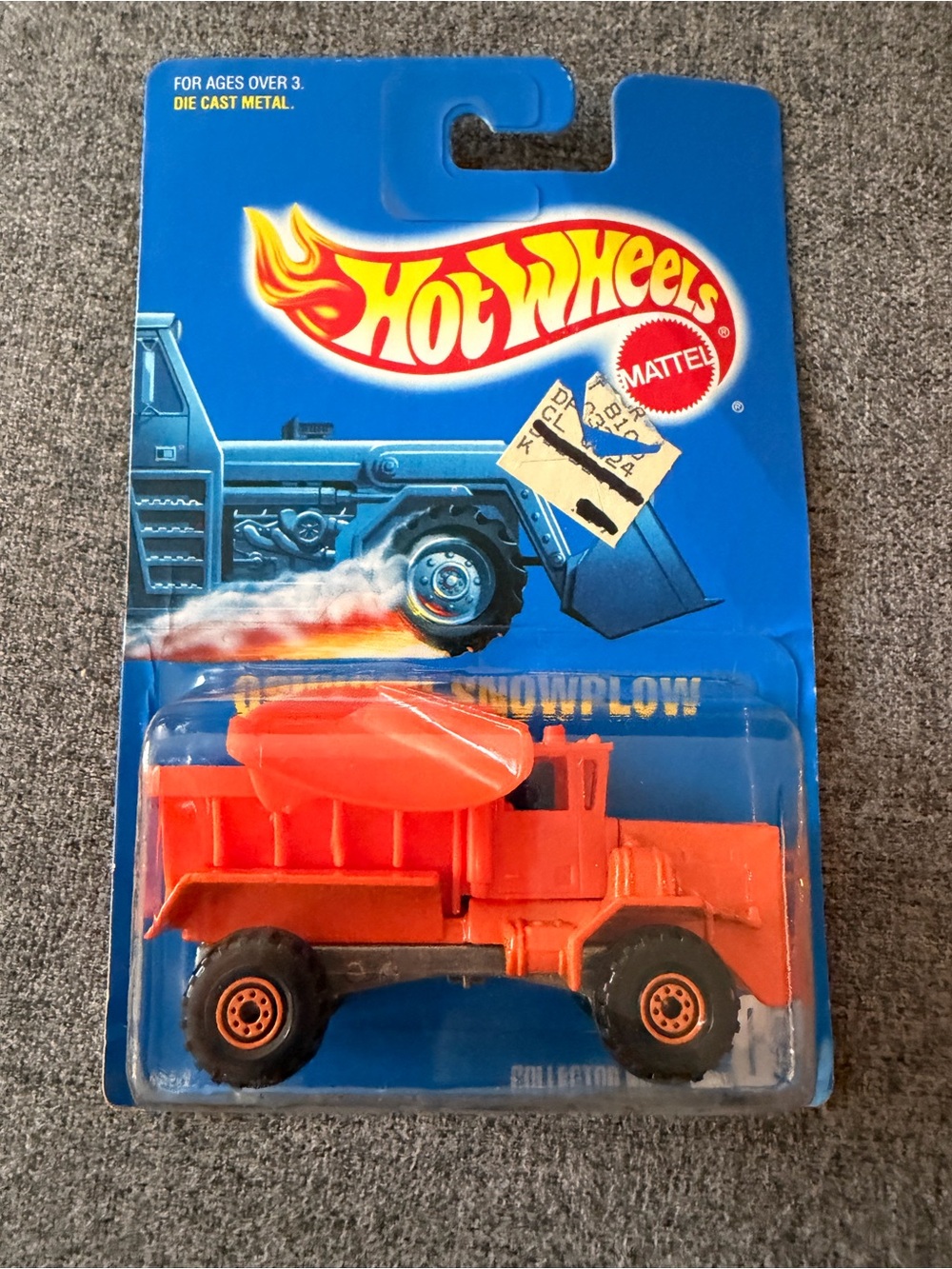 Mattel Hot Wheels Orange Snowplow Truck